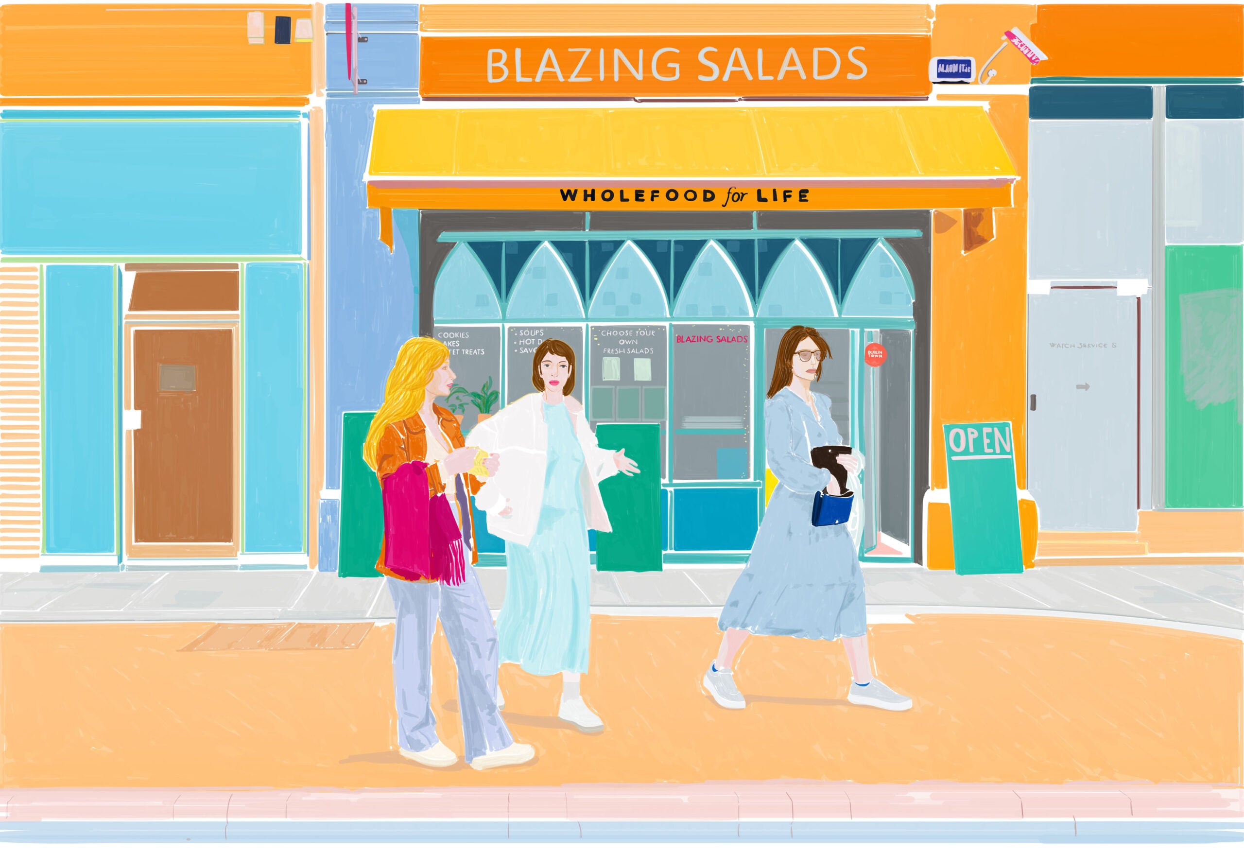 Drury Street, Dublin. Ashley, Deirdre & Susan / The Blazing Salads