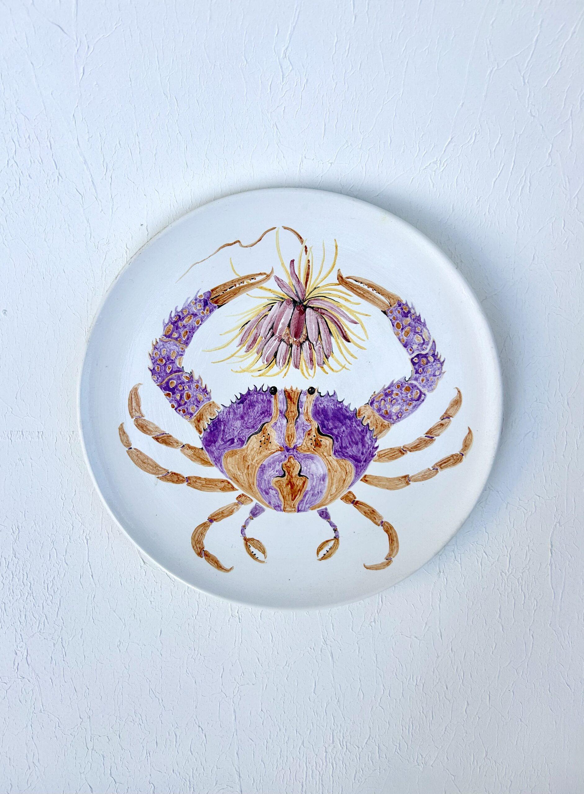 Piatto granchio e fiore