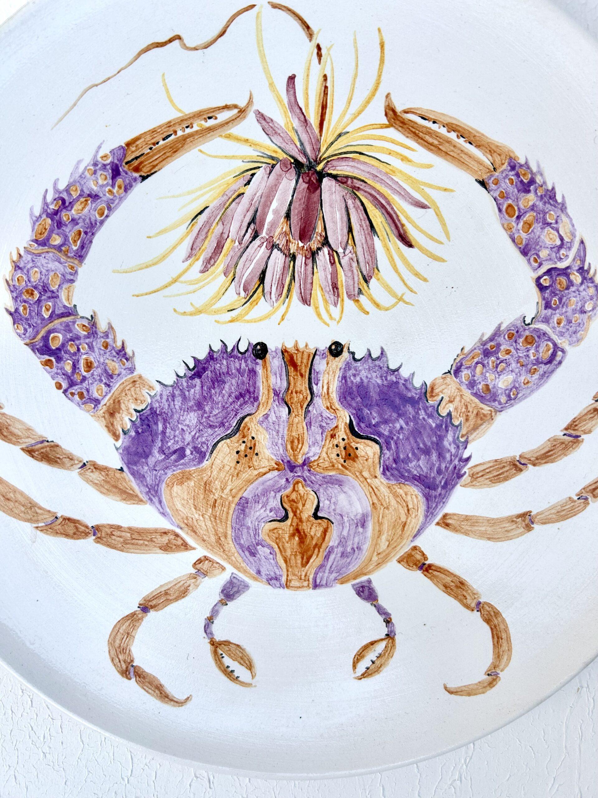 Piatto granchio e fiore